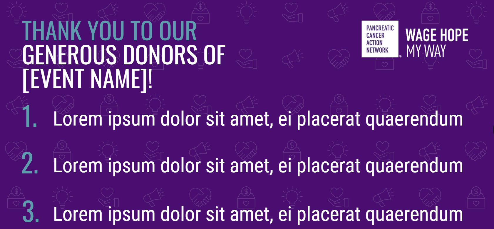 Thanking Donors graphic